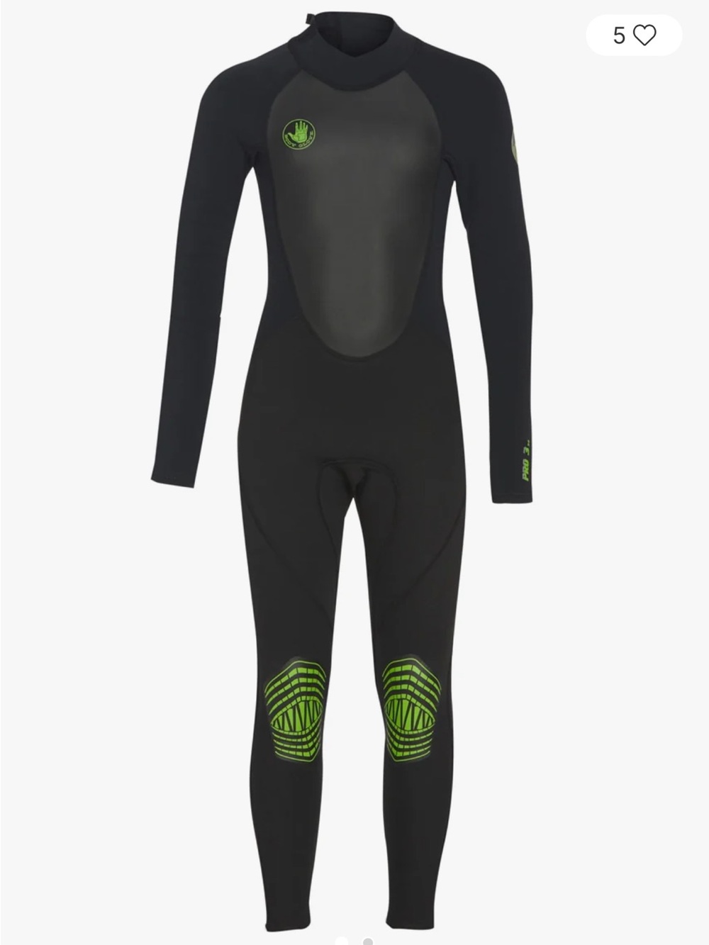 Women’s Full-Length Black & Neon Green Wetsuit
